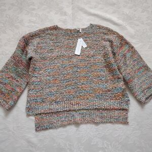 New 🎀 Soft Surroundings boucle knit boxy sweater bell sleeves warming pastels